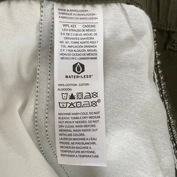 NWT Levi Strauss Signature Chino Olive Green Pants Straight Leg Elastic Size XXL - Picture 10 of 16